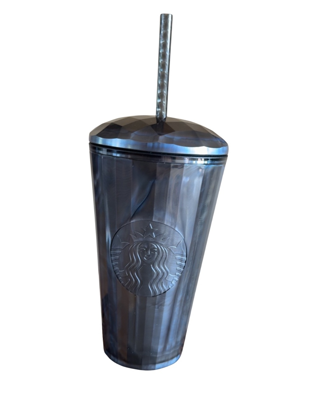NWOT 🖤STARBUCKS🖤 Black Pearl Iridescent Marble Grande Cold Cup Tumbler 16 Oz